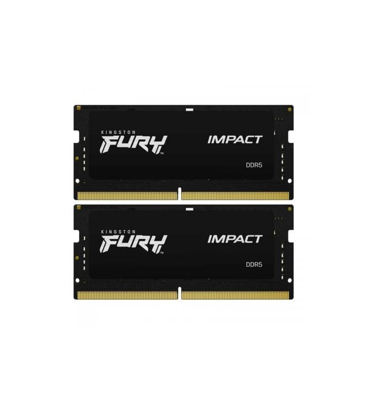 Kit Memorie SO-DIMM Kingston Fury Impact 32GB, DDR5-4800Mhz, CL38, Dual Channel
