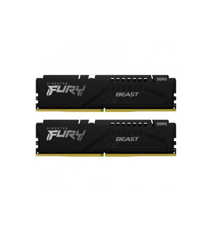Kit Memorie Kingston Fury Beast 16GB, DDR5-5200Mhz, CL40, Dual Channel