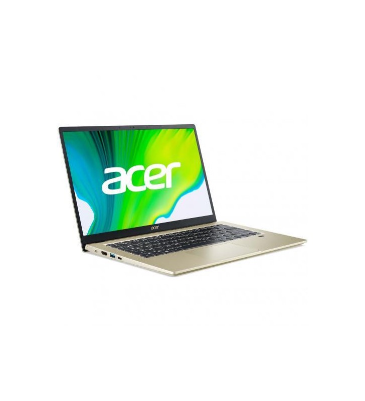 Laptop Acer Swift 3X SF314-510G-57G4, Intel Core i5-1135G7, 14inch, RAM 8GB, SSD 512GB, Intel Iris Xe Graphics, Windows 10, Safari Gold