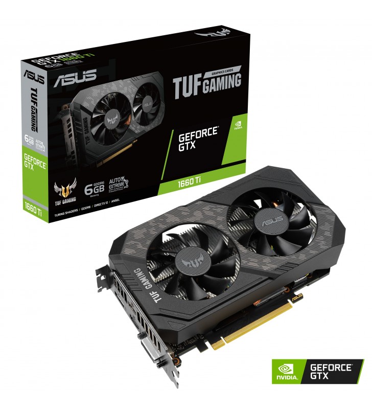 ASUS TUF Gaming Gaming GeForce® GTX 1660 Ti EVO OC Edition NVIDIA GeForce GTX 1660 Ti 6 Giga Bites GDDR6
