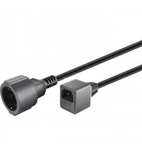 cablu prelungitor pentru dispozitiv rece goobay  C14 priză de contact de protecție