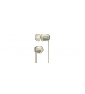 Sony WI-C310 Căști Fără fir În ureche, Bandă gât Calls/Music Bluetooth De aur