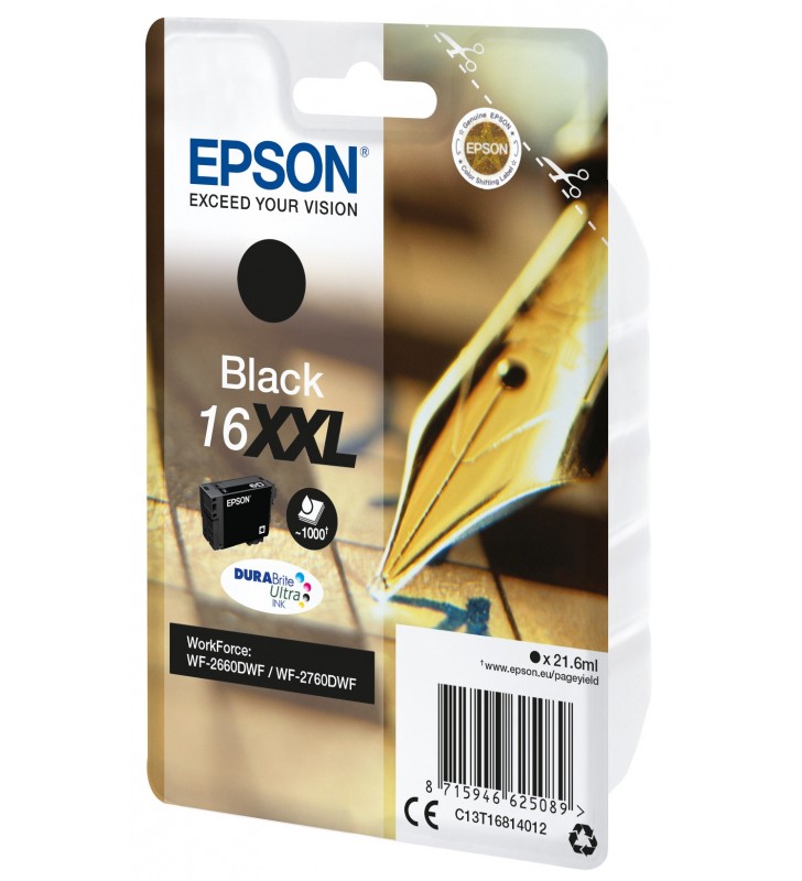 Epson C13T16814012 cartușe cu cerneală 1 buc. Original Productivitate Înaltă Extra (Super) Negru