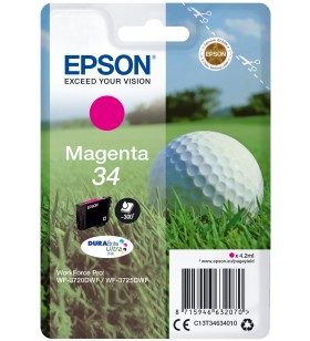 Epson Golf ball Singlepack Magenta 34 DURABrite Ultra Ink
