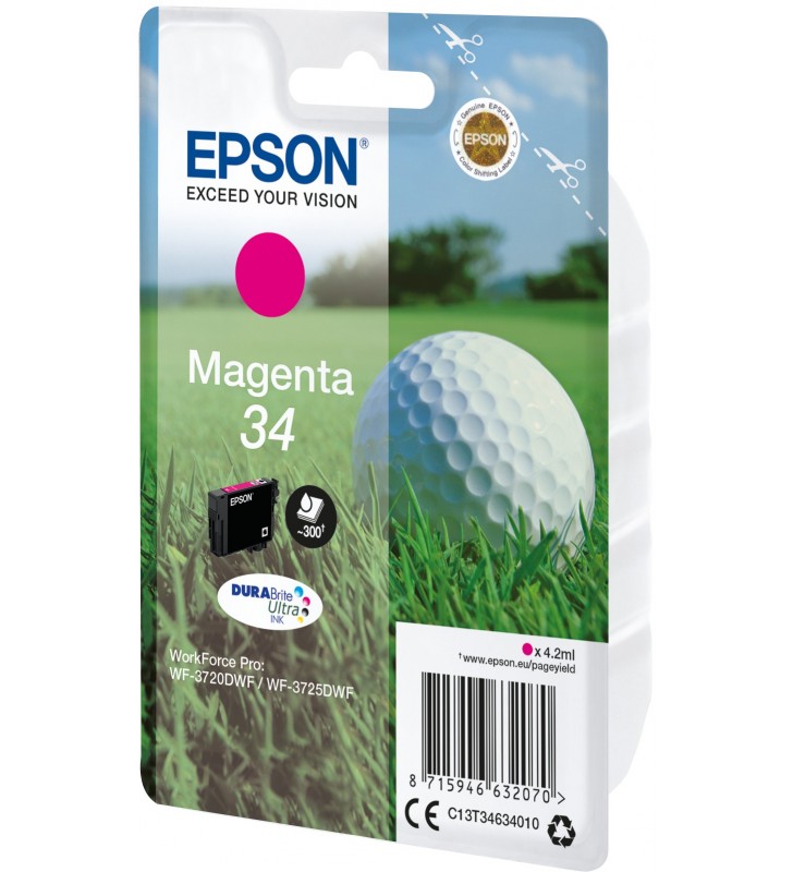 Epson Golf ball Singlepack Magenta 34 DURABrite Ultra Ink