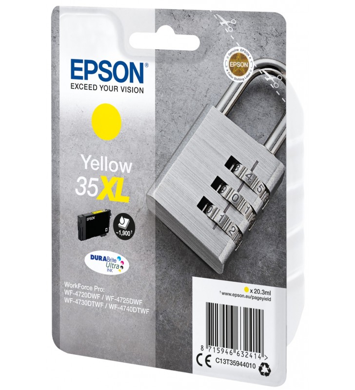 Epson Padlock C13T35944010 cartușe cu cerneală 1 buc. Original Productivitate Înaltă (XL) Galben
