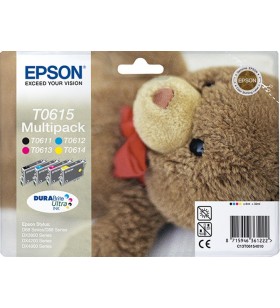 Epson Teddybear Multipack 4-Coulered T0615 DURABrite Ultra Ink