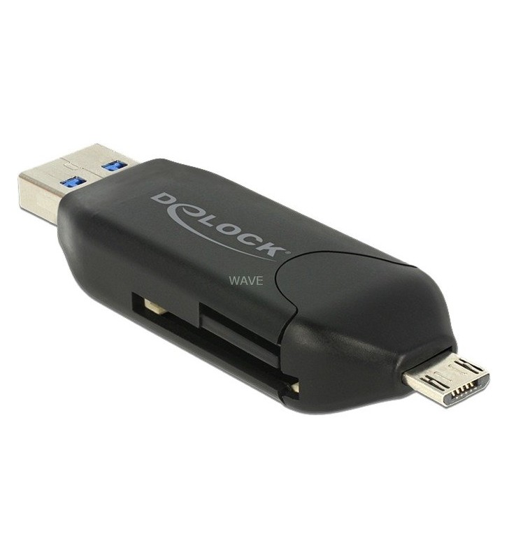 Cititor de carduri DeLOCK  Micro USB OTG + conector USB 3.0 A