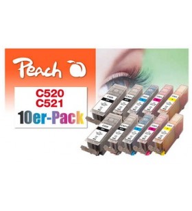 Peach PI100-308 cartușe cu cerneală Negru, Cyan, Magenta, Galben