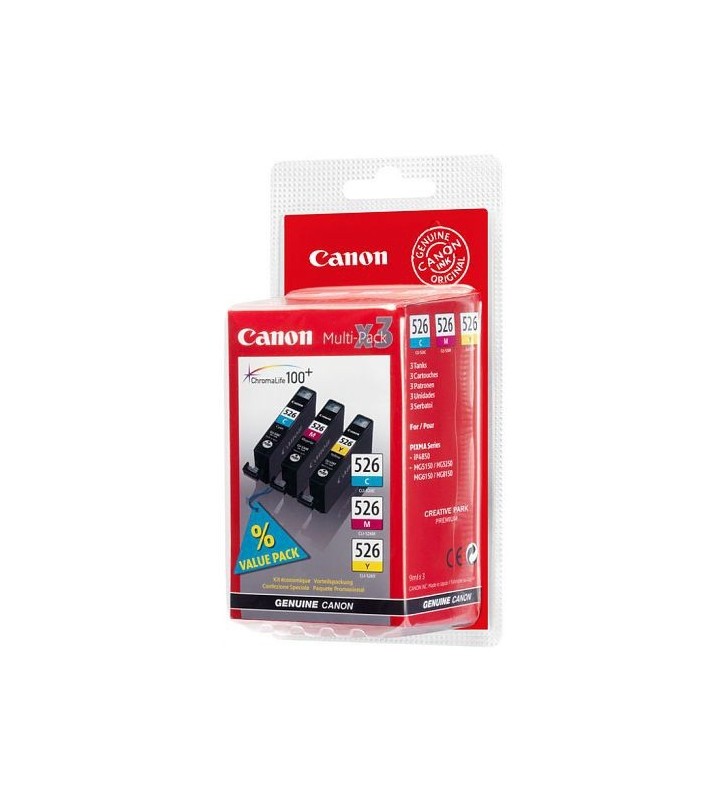 Canon CLI-526 C/M/Y Pack cartușe cu cerneală 1 buc. Original Cyan, Magenta, Galben