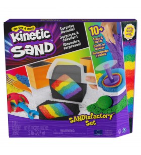 Kinetic Sand Sandisfactory Set with 2lbs of Colored and Black nisip kinetic