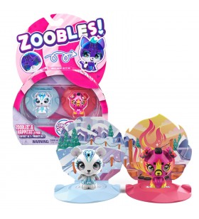 Zoobles Icy Polar Bear and Firey Puppy 2-Pack