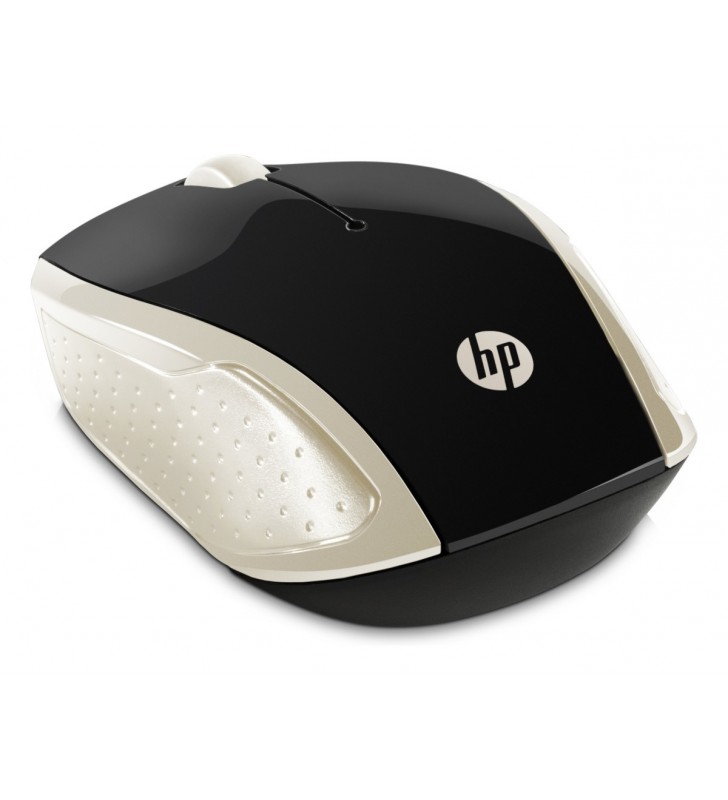 HP 200 (Silk Gold) mouse-uri Ambidextru RF fără fir Optice 1000 DPI