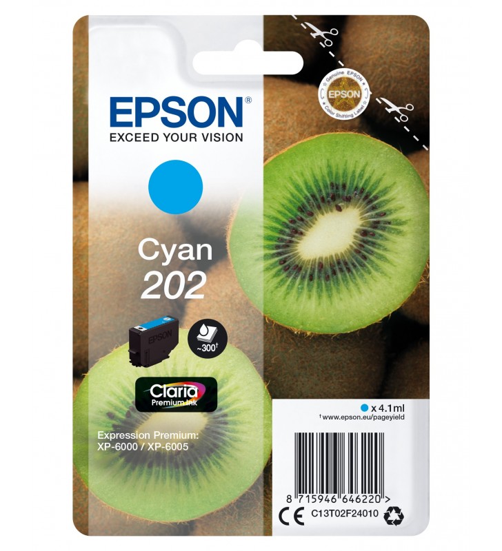 Epson Kiwi 202 cartușe cu cerneală 1 buc. Original Productivitate Standard Cyan