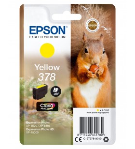 Epson Squirrel Singlepack Yellow 378 Claria Photo HD Ink