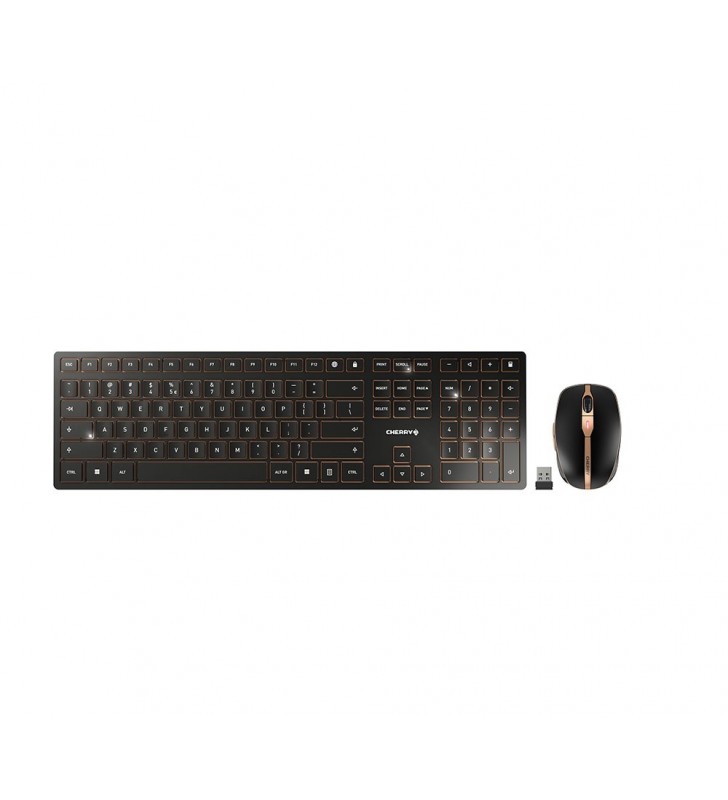 CHERRY DW 9100 SLIM tastaturi RF Wireless + Bluetooth QWERTY Engleză SUA Negru