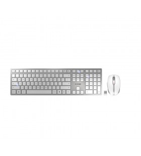 CHERRY DW 9100 SLIM tastaturi RF Wireless + Bluetooth QWERTY Engleză SUA Argint
