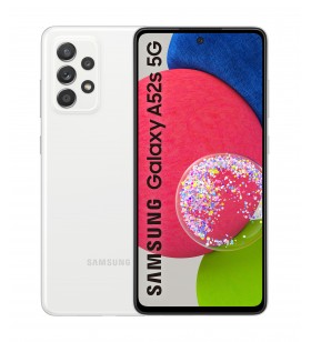 Samsung Galaxy A52s 5G SM-A528B 16,5 cm (6.5") Dual SIM hibrid Android 11 USB tip-C 6 Giga Bites 128 Giga Bites 4500 mAh Alb
