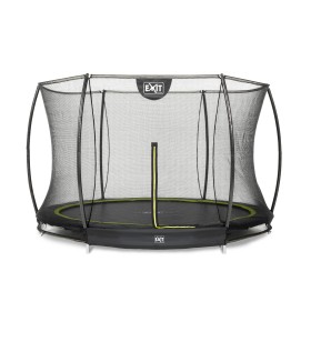 EXIT Silhouette ground trampoline ø305cm with safety net - black Exterior Rotunde Arc elicoidal Trambulină îngropată