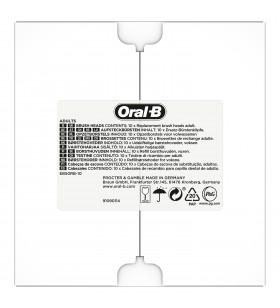 Oral-B CrossAction 81730430 cap pentru periuță de dinți 10 buc. Alb