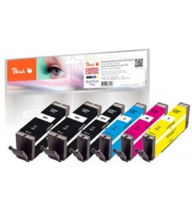Peach PI100-397 cartușe cu cerneală 6 buc. Compatibil Productivitate Înaltă Extra (Super) Negru, Cyan, Magenta, Negru foto,