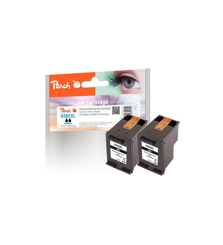 Peach PI300-655 cartușe cu cerneală 2 buc. Compatibil Negru
