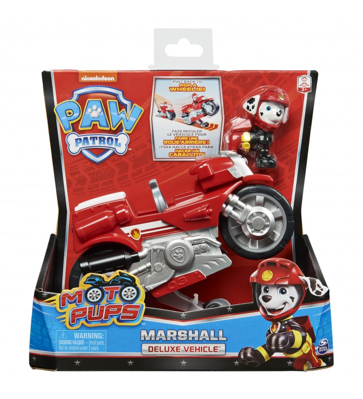 PAW Patrol Moto Pups Marshall’s Deluxe Pull Back Motorcycle Vehicle