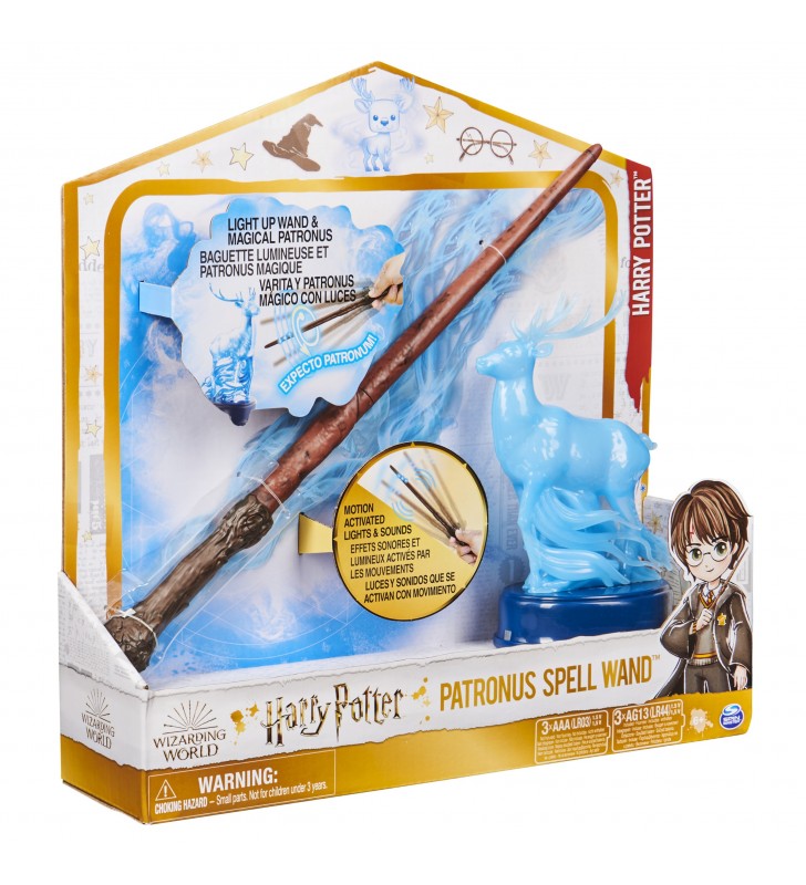 Wizarding World Harry Potter, 13-inch Patronus Spell Wand with Stag Figure