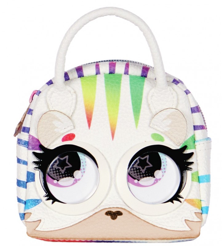 Purse Pets Micros, Roarin’ Rainbow Tiger Stylish Small Purse with Eye Roll Feature Multicolor Băiat/Fată Geantă de mână