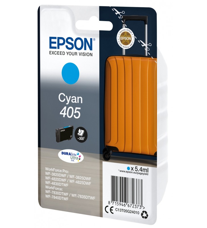 Epson Cyan 405 DURABrite Ultra Ink cartușe cu cerneală 1 buc. Compatibil Productivitate Standard
