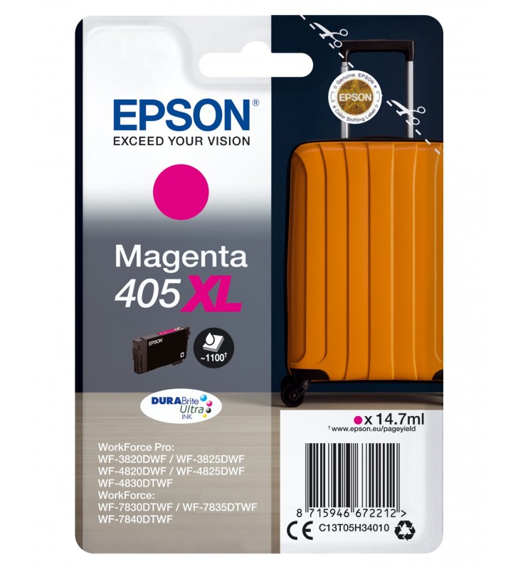 Epson 405XL DURABrite Ultra Ink cartușe cu cerneală 1 buc. Original Productivitate Înaltă (XL) Magenta