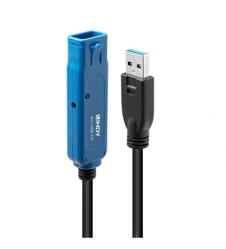 Lindy 43158 cabluri USB 8 m USB 3.2 Gen 1 (3.1 Gen 1) USB A Negru