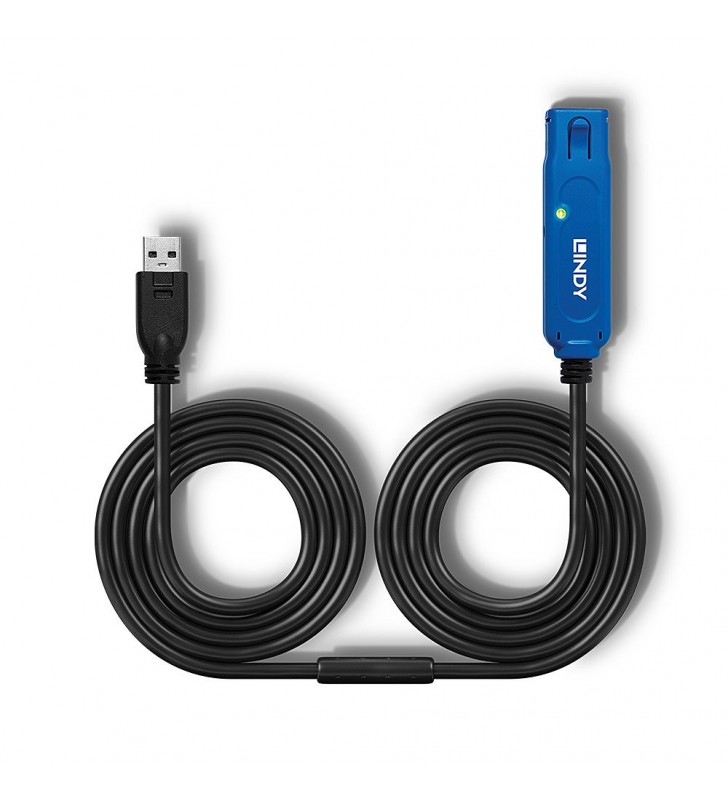 Lindy 43158 cabluri USB 8 m USB 3.2 Gen 1 (3.1 Gen 1) USB A Negru