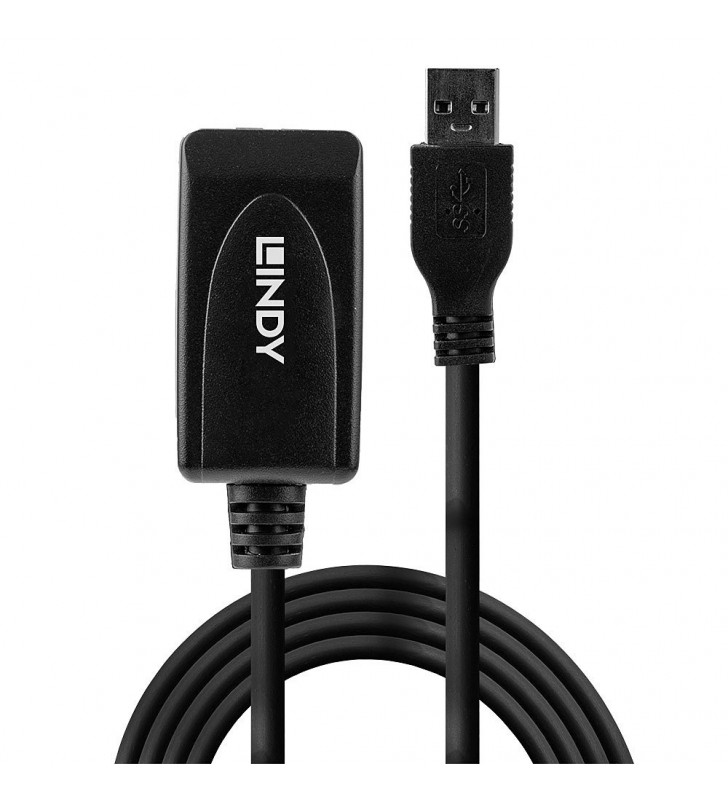 Lindy 43155 cabluri USB 5 m USB 3.2 Gen 1 (3.1 Gen 1) USB A Negru