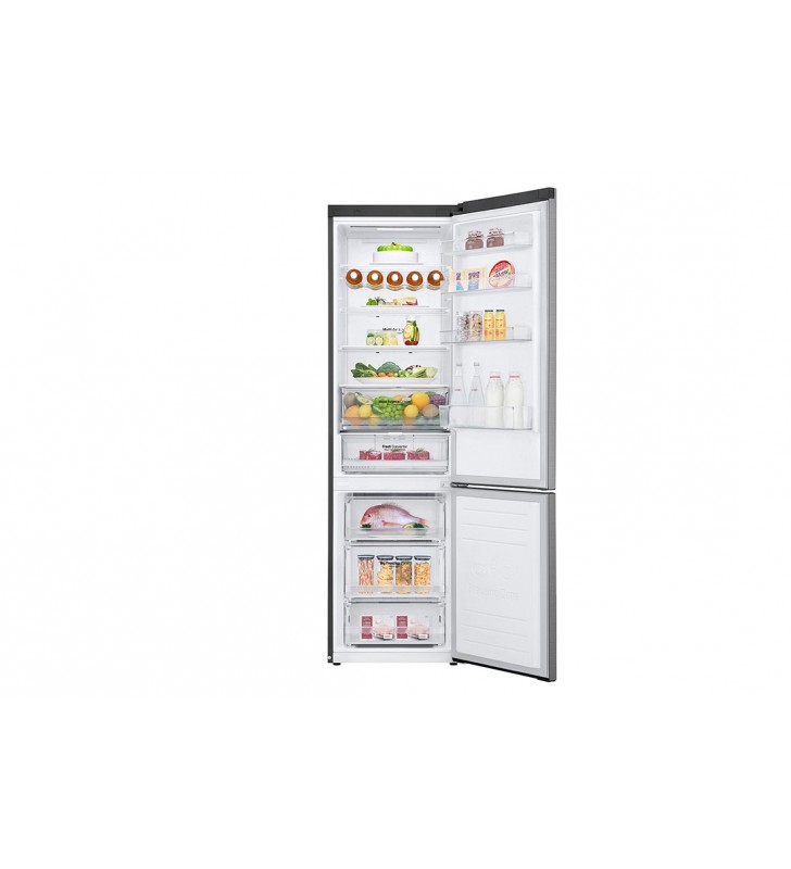 LG GBB62PZFFN combină frigorifică De sine stătător 384 L D Din oţel inoxidabil