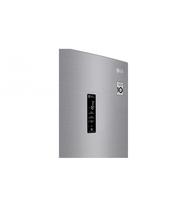 LG GBB62PZFFN combină frigorifică De sine stătător 384 L D Din oţel inoxidabil