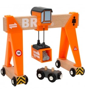 Macara de încărcare container BRIO World, vehicul de jucărie