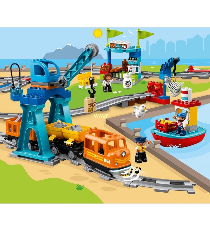 Jucărie de construcție a trenului de marfă LEGO  10875 DUPLO