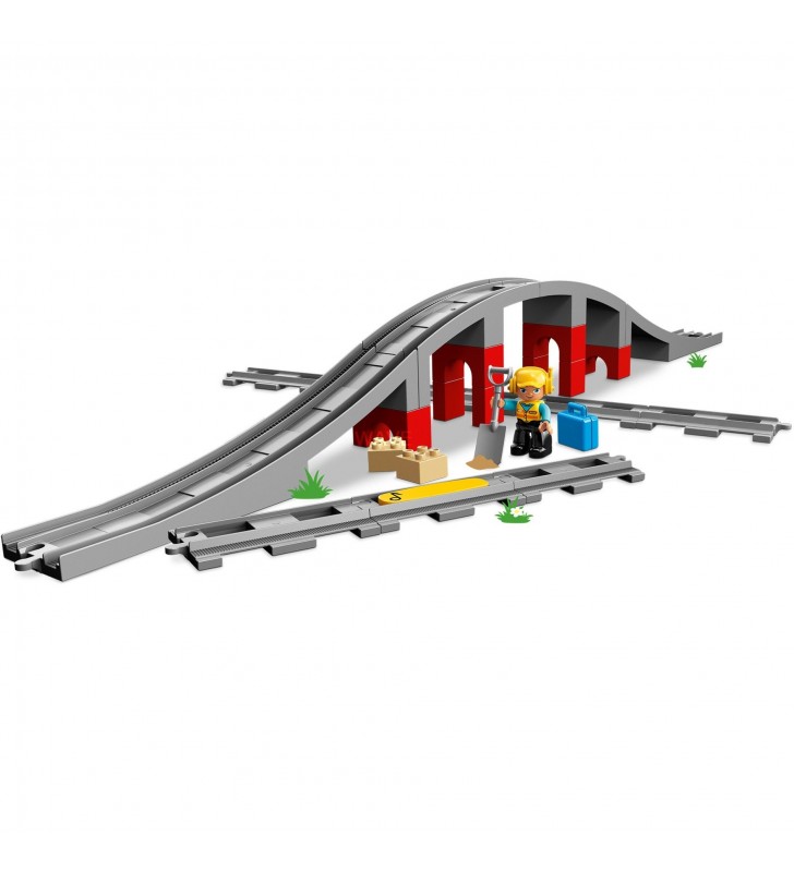 Jucărie de construcție LEGO  10872 DUPLO Pod și șine feroviare