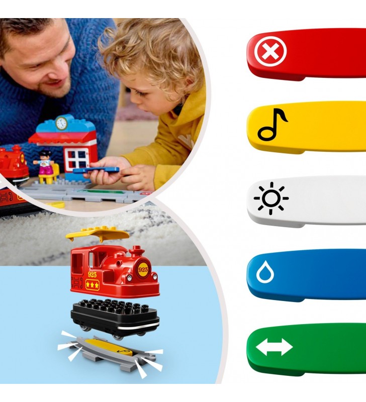 Jucărie de construcție a trenului cu aburi LEGO  10874 DUPLO