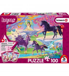 Schmidt Spiele  Puzzle Schleich Bayala Poiana cu familia de unicorn
