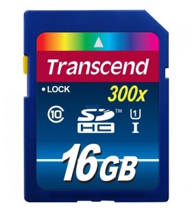 Card de memorie Transcend  Secure Digital SDHC UHS-I de 16 GB