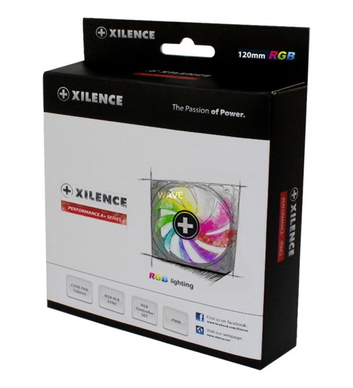 Xilence  Performance A+ RGB 120x120x25, ventilator carcasă