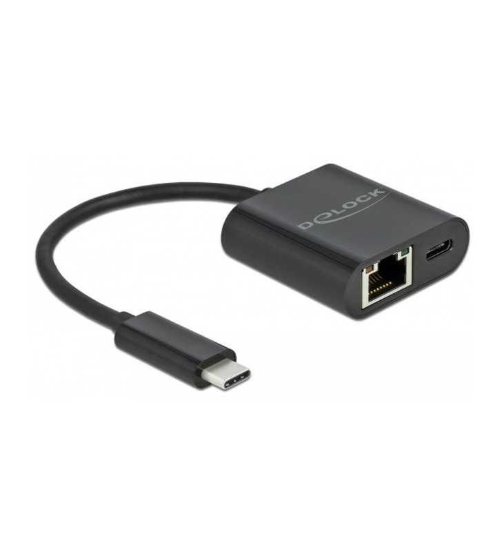 Adaptor DeLOCK  USB-C - Gigabit LAN, cu conexiune PD