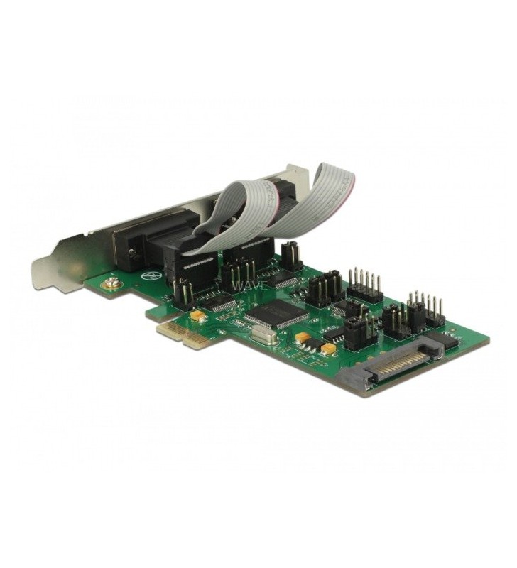 Placă DeLOCK  PCI Express - 3 x RS-232 serial + 1 x TTL 3,3 V / RS-232, placă de interfață