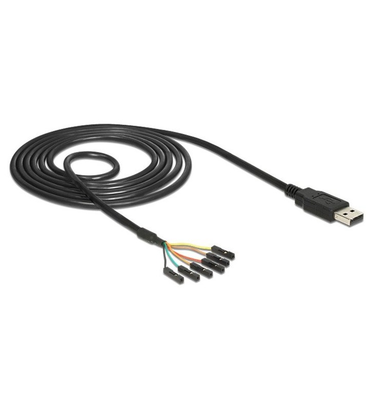 Convertor DeLOCK  USB 2.0 male - TTL 6 pini conector female simplu 1,8 m (3,3 V)
