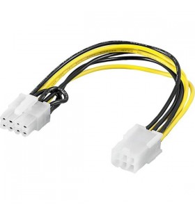 Goobay  Cablu de alimentare intern PCIe cu 6 pini la 8 pini, adaptor