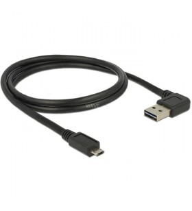 DeLOCK  EASY-USB 2.0 tip A tată unghi stânga/dreapta - EASY-USB 2.0 tip Micro-B tată, cablu