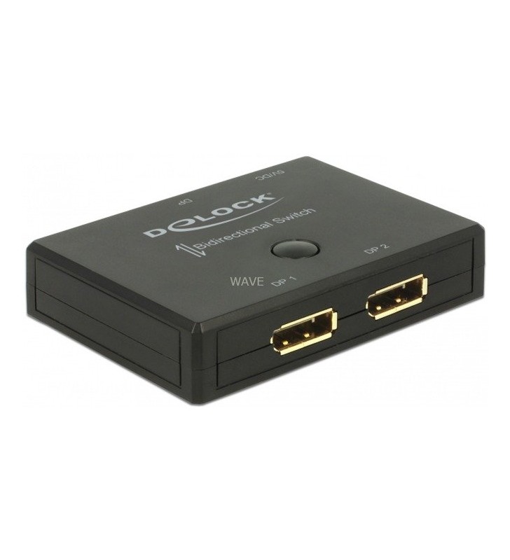 DeLOCK  DisplayPort 2 - 1 comutator bidirecțional 4K 60 Hz, comutator DisplayPort