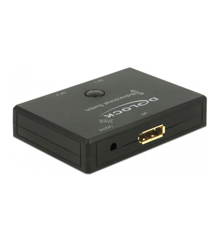 DeLOCK  DisplayPort 2 - 1 comutator bidirecțional 4K 60 Hz, comutator DisplayPort